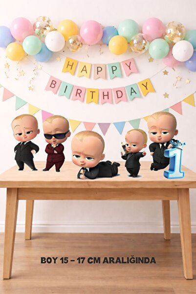 Sinek Kupası Tasarım Patron Bebek 1 Yaş Boss Baby Ayaklı Pano Seti ( Masa Üst...