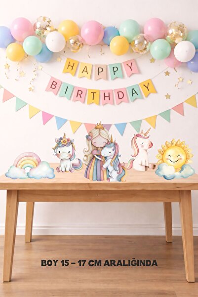 Sinek Kupası Tasarım Unicorn Ayaklı Pano Seti ( Masa Üstü ) ** Kalın Kağıt