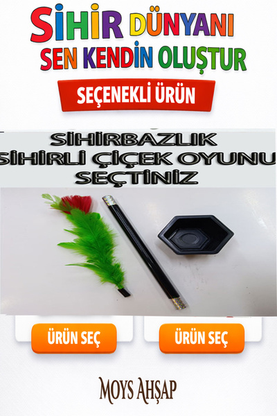 moysahsap party&ahşap Sihirbazlık Setini Kendin Oluştur | İstediğin Ürünü Seç...