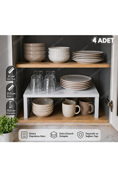 Mayaglory (4 τεμάχια) Οργανωτής ντουλάπας, Οργανωτής πάγκου κουζίνας, Οργανωτ...