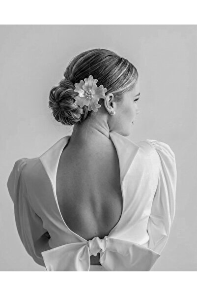 Lily and Bride Sedefli Yapraklı Gelin Toka Nişan Düğün Gelin Saç Aksesuarı Sa...