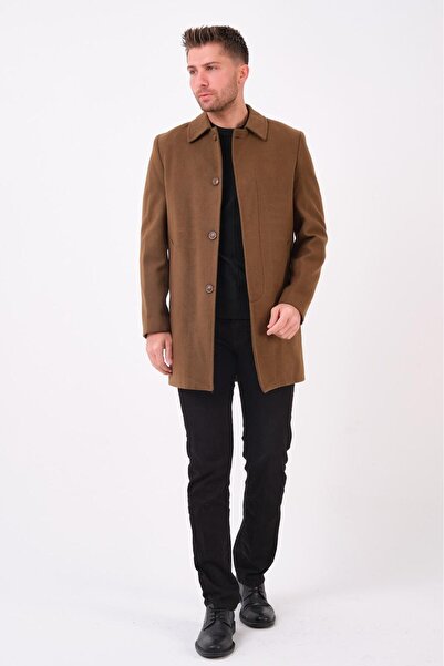 RUVEN TEKSTİL Κλασικό πουκάμισο με γιακά πάνω από το γόνατο Kaşe KabaN