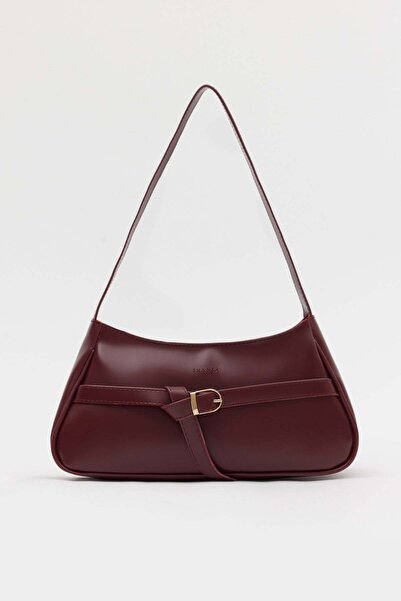 Shanta Γυναικεία τσάντα ώμου και μπαγκέτα σε μοντέρνο στυλ, με λεπτομέρεια αγ...