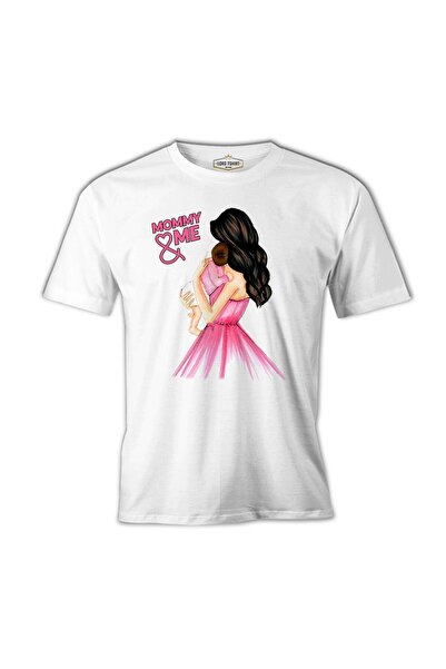 Lord T-Shirt تي شيرت أبيض للجنسين بطبعة "أنا وأمي وفتاتي ليوم الأم"