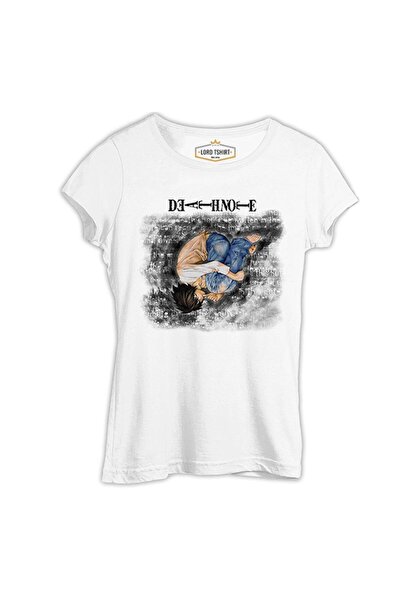 Lord T-Shirt مذكرة الموت - تي شيرت نسائي أبيض من الخارج