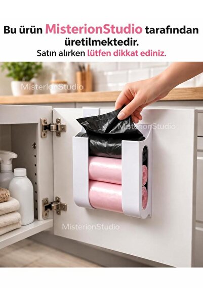 MisterionStudio Σακούλα σκουπιδιών κουζίνας - Οργανωτής σακουλών ψυγείου - Αυ...