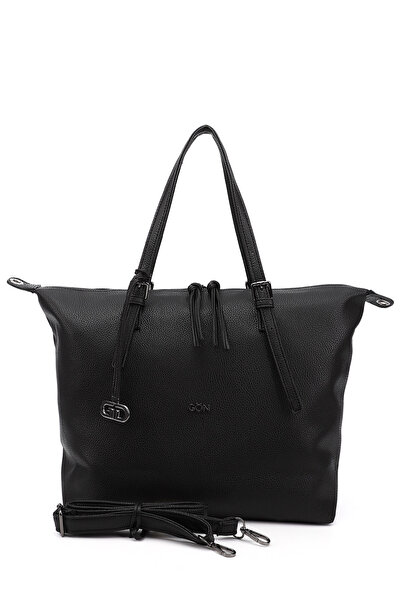 GÖNDERİ(R) Γυναικεία / Κορίτσια Μαύρη τσάντα χειρός και ώμου με μακρύ λουρί