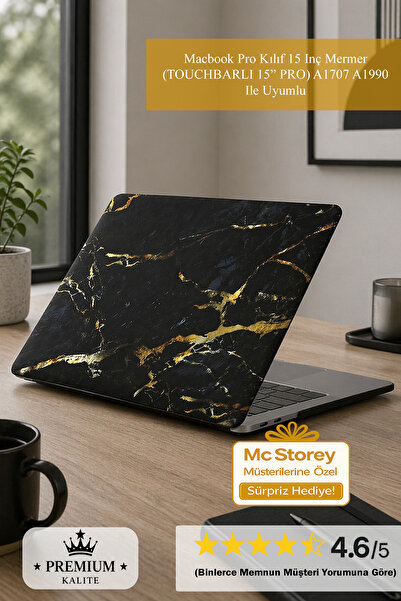 Mcstorey Macbook Pro Kılıf 15 Inç Mermer (TOUCHBARLI 15" PRO) A1707 A1990 Ile...