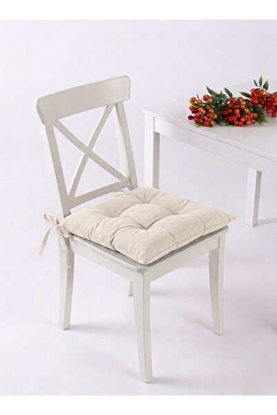 ERCANLI Κλασικό Μοντέλο Μαξιλάρι Καρέκλας σε Μπεζ Χρώμα
