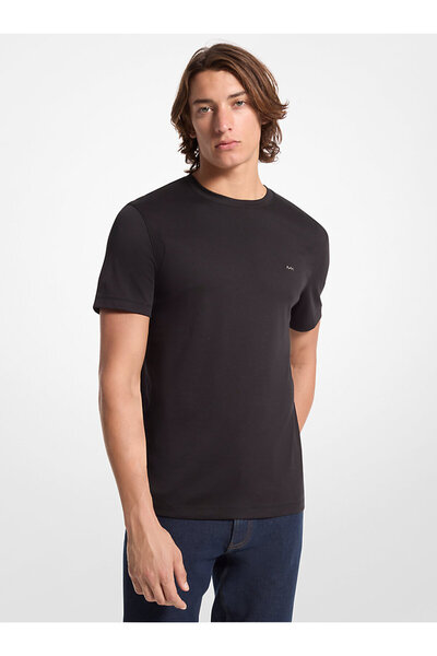 Michael Kors Ανδρικό μπλουζάκι από βαμβάκι με κανονική εφαρμογή, με λαιμόκοψη...