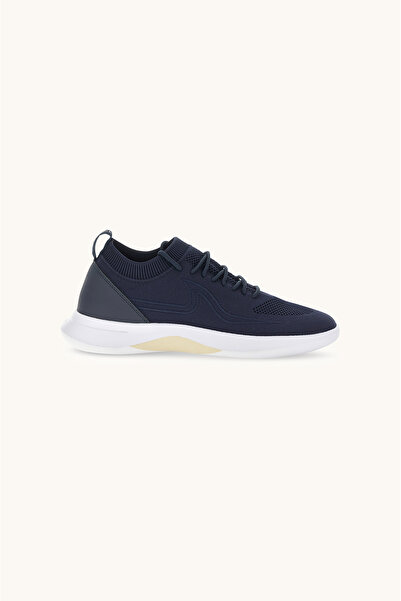 PAUL&SHARK Erkek Fileli Rahat Taban Sivri Burun Düz Lacivert Sneaker