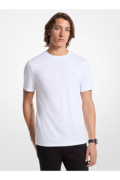 Michael Kors Ανδρικό μπλουζάκι από βαμβάκι με κανονική εφαρμογή, με λαιμόκοψη...