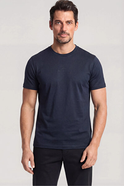 PAUL&SHARK Erkek Regular Fit Yuvarlak Yakalı Pamuklu Logo İşlemeli Kısa Kollu...
