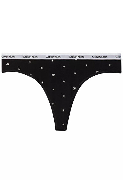 Calvin Klein Kadın Logo İmzalı Elastik Bel Bantlı Brezilya Kesimi Siyah Bikin...