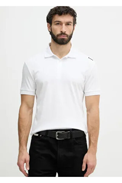 BOSS Erkek Kısa Kol Bisiklet Yaka Regular Fit Beyaz Polo Yaka T-Shirt