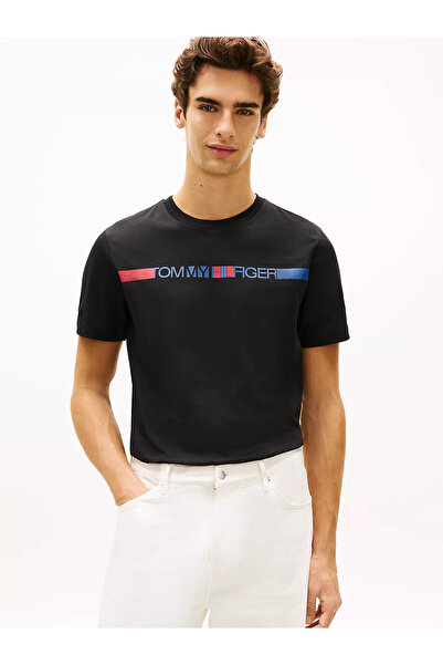 Tommy Hilfiger Ανδρικό μπλουζάκι με λογότυπο μάρκας, κατάλληλο για καθημερινή...