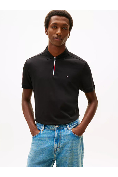 Tommy Hilfiger LIQUID COTTON RWB ZIP REG POLO