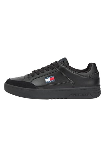 Tommy Hilfiger Ανδρικό μαύρο sneaker με χοντρό τακούνι, με σχέδιο, δεμένο με ...