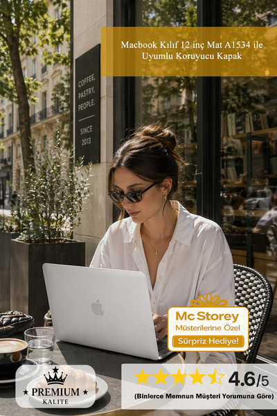 Mcstorey Macbook Kılıf 12 inç Mat A1534 ile Uyumlu Koruyucu