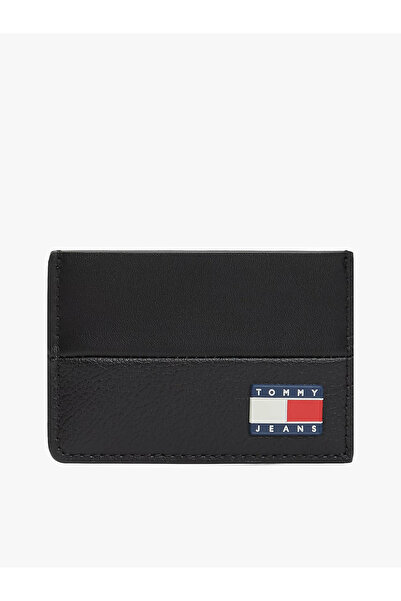 Tommy Hilfiger Men's Leather Black Wallet with Card Compartments
