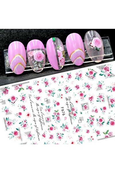 delis Marquise nail stickers, STICKER34, Pink