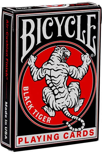 Bicycle Black Tiger Red Oyun Kartı