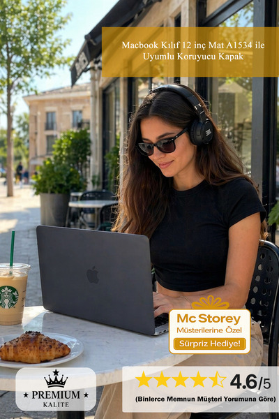Mcstorey Macbook Kılıf 12 inç Mat A1534 ile Uyumlu Koruyucu