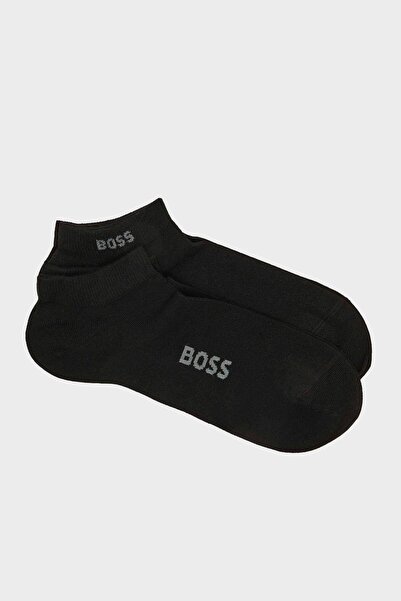 BOSS Erkek 2'li Paket Düşük Bilekli Bambu Karışımlı Siyah Çorap