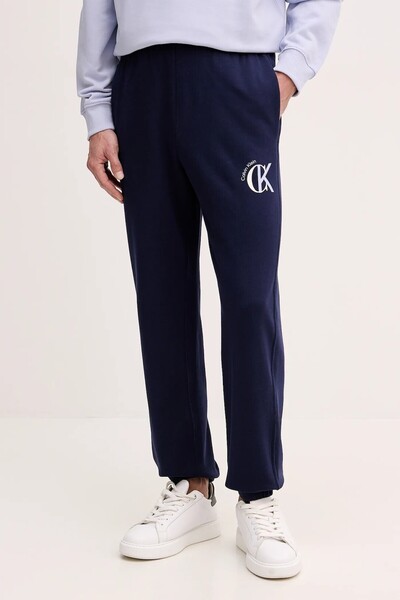 Calvin Klein Erkek Regular Fit Beli ve Paçası Lastikli %100 Pamuklu Lacivert ...