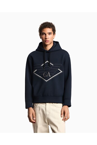 Emporio Armani Men's Double Lace Hooded Comfortable 100% Cotton Jersey Fabric...