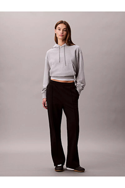 Calvin Klein Cotton Regular Fit Regular Waist Straight Leg Green Trousers Lv0...