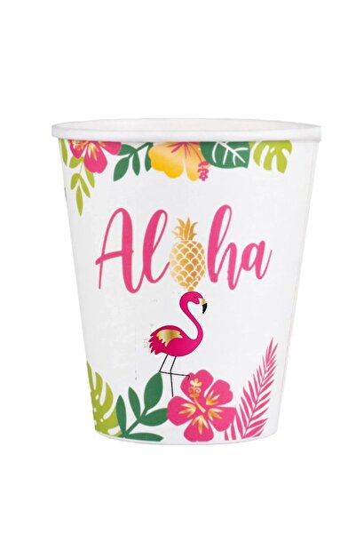 partidolu Χάρτινα ποτήρια για πάρτι με θέμα το φλαμίνγκο Aloha Hawaiian Conce...