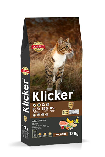 klicker Hrană uscată pisici adulte cu somon și legume 12 kg.super premium, fă...