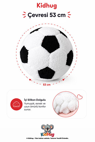 KidHug Ev İçin Peluş Futbol Topu Büyük Boy Eşyalarınız Kırılmayabilir -_-
