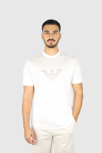 Emporio Armani Ανδρικό μπλουζάκι με κανονική εφαρμογή, στρογγυλή λαιμόκοψη, κ...