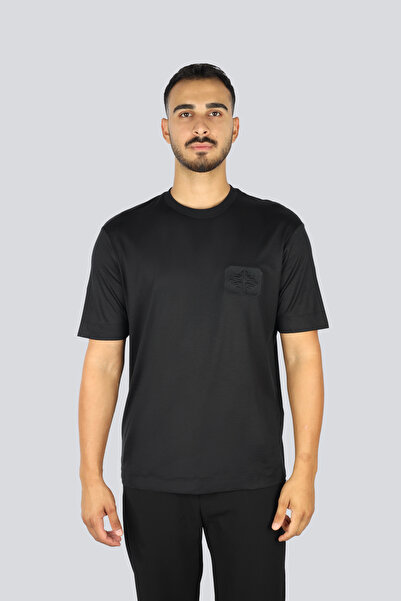 Emporio Armani Ανδρικό βαμβακερό oversize μπλουζάκι με στρογγυλή λαιμόκοψη κα...