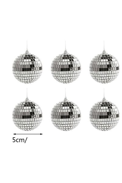 partidolu Χριστουγεννιάτικο Στολίδι Κρεμαστό Ασημί Χρώμα Καθρέφτης Ντίσκο Μπά...