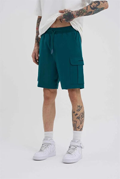 Machinist Ανδρικά - Σκούρο Πράσινο Basic Relaxed σορτς με Cargo Pocket