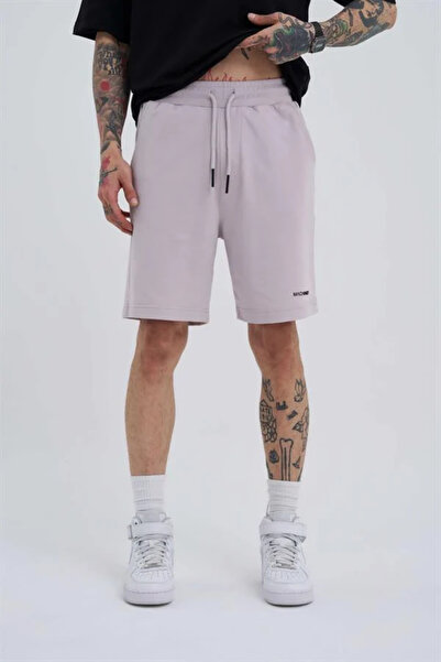 Machinist Pantaloni scurți de bază relaxați unisex gri deschis