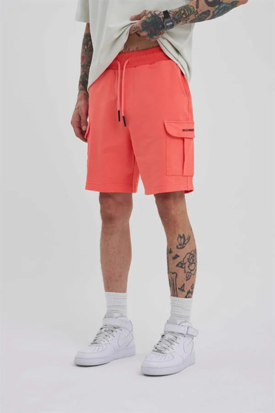 Machinist Ανδρικό σορτς Basic Relaxed με τσέπες Cargo σε οπτικό λευκό χρώμα