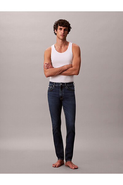 Calvin Klein Pamuklu Slim Fit Orta Bel Dar Paça Jeans LV04RB720GPTR Erkek KOT...