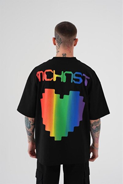 Machinist Ανδρικό μπλουζάκι Oversize MCHNST Love Printed Oversize Μαύρο