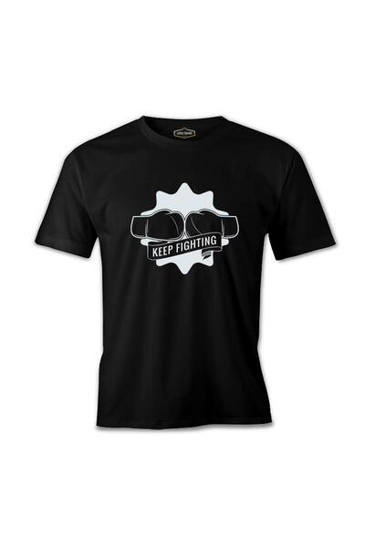 Lord T-Shirt Keep Fighting Boxing Men's Black T-shirt