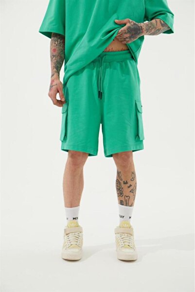 Machinist Ανδρικό σορτς Cargo Green Oversize - Basic