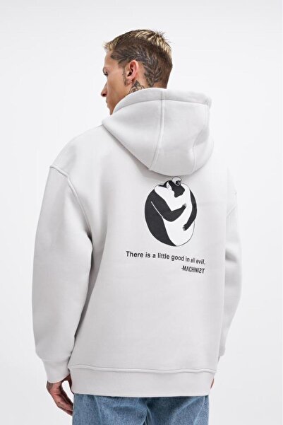 Machinist Ανδρικό φούτερ με στάμπα Good And Evil Oversize Space Grey