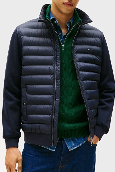 Tommy Hilfiger Quilted Cotton Regular Fit Stand Collar Jacket Men's Jacket Mw...