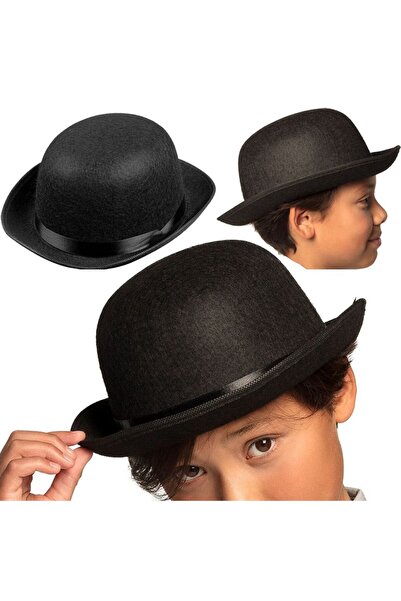 partidolu Παιδικό καπέλο πάρτι Charlie Chaplin σε μαύρο χρώμα