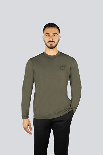 Emporio Armani Men's Regular Fit Flexible Cotton Eagle Logo Detailed Long Sle...