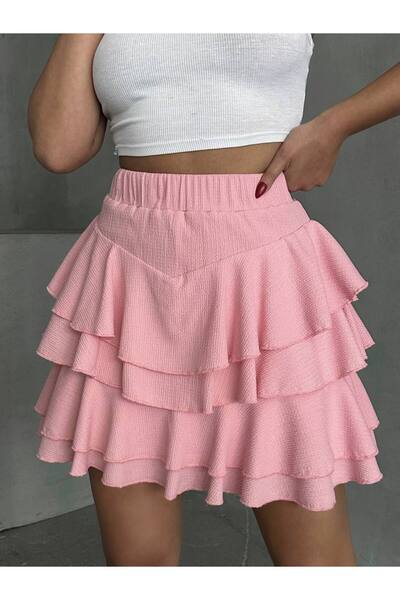 İLKCET MODA Σορτς φούστα Bürümcük από ύφασμα