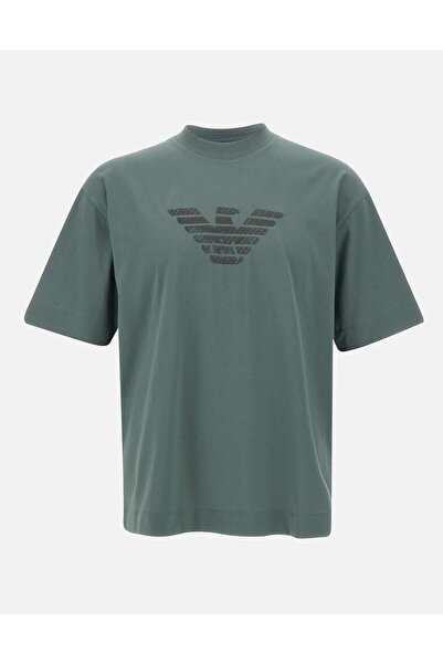 Emporio Armani Ανδρικό μπλουζάκι με κοντό μανίκι, με μοτίβο και σχέδιο, σε πρ...